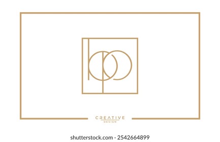 BP, PB, B, P, Abstract Letters Logo Monogram