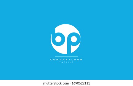 bp pb b p Letter Logo Alphabet Design Template Vector