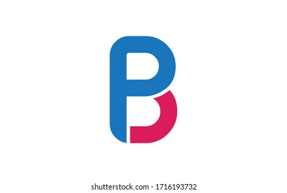BP or PB and B, P Uppercase Letter Initial Logo Design, Vector Template