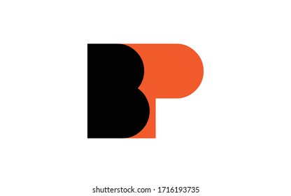 BP or PB and B, P Uppercase Letter Initial Logo Design, Vector Template