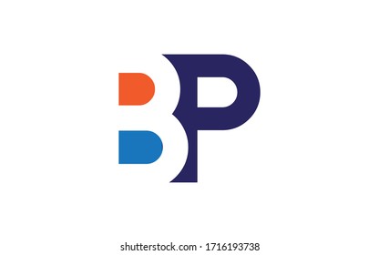 BP or PB and B, P Uppercase Letter Initial Logo Design, Vector Template