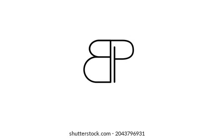 BP PB B P vector logo design