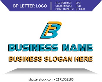  BP, PB, BIP Letter Implement Logo  Vector Template, A Genuine Business Logo On Graphics Design