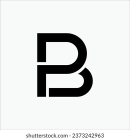 BP oder PB Initial Line Art Muster Monogramm moderne Marke einzigartiges Logo