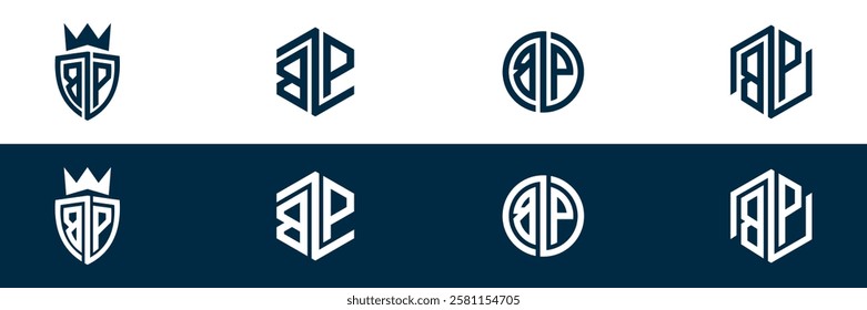 BP PB letter logo set design