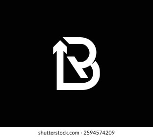 BP or PB letter simple clean logo design