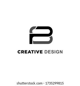 BP or PB logo, BP or PB font. Initial letter BP or PB Design Logo Template.