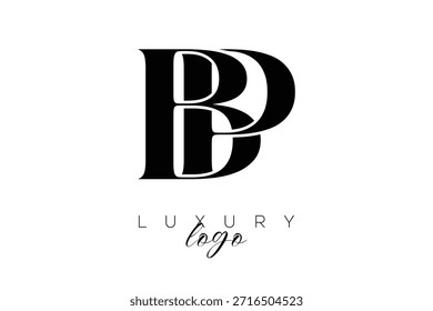 BP Serif Letter Monogram Typography Logo for Elegant Premium Branding Identity