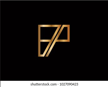 BP square shape gold vector design