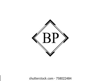 bp square shape vintage logo