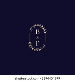 BP wedding initial logo in high quality professional design that will print well across any print media