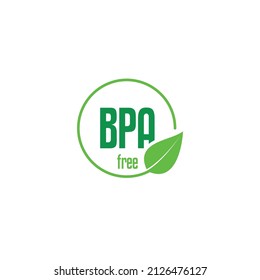 BPA bisphenol A and phthalates free flat badge vector icon symbol for non toxic plastic