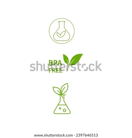 BPA bisphenol A and phthalates free flat badge vector icon for non toxic plastic. Bpa free badge, logo, icon. Flat vector illustration on white background. non toxic sign