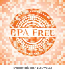 BPA Free abstract orange mosaic emblem