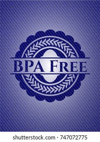 BPA Free badge with denim background