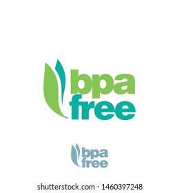 Bpa free badge, logo, icon. Flat vector illustration on white background. BPA bisphenol A and phthalates free flat badge vector icon for non toxic plastic