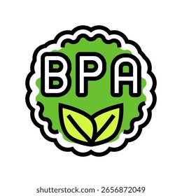 bpa free color icon vector. bpa free sign. isolated symbol illustration