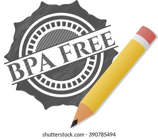 BPA Free drawn in pencil