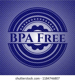 BPA Free emblem with jean texture