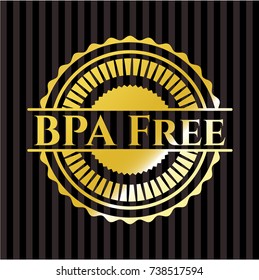 BPA Free gold badge or emblem