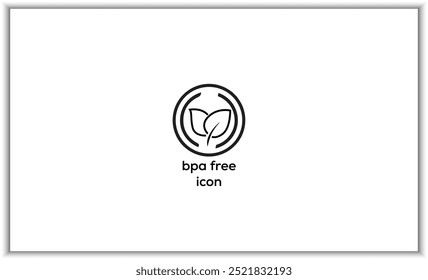 bpa free icon. organic icon. posing free icon