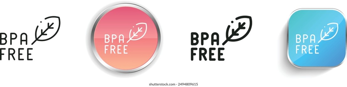 bpa free icon. Thin Linear, Regular and Button Style Design Isolated On White Background