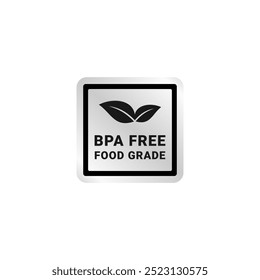 BPA Free label or Logo Stamp Vector Isolated. Best BPA free label vector for product packaging design element. BPA Free logo for packaging design element.