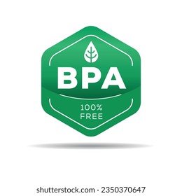 (Bpa free) label sign, vector illustration.