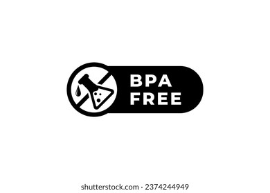 BPA Free Label or BPA Free Sign Vector Isolated. Best BPA free label vector for product packaging design element. BPA Free sign for packaging design element.