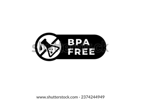 BPA Free Label or BPA Free Sign Vector Isolated. Best BPA free label vector for product packaging design element. BPA Free sign for packaging design element.