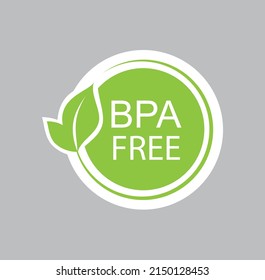 BPA free label, vector, sticker.