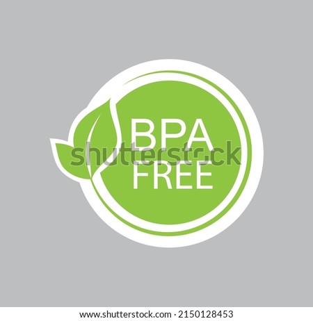 BPA free label, vector, sticker.