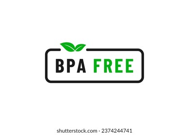 BPA Free Logo or BPA Free Label Vector Isolated. Best BPA free logo vector for product packaging design element. BPA Free label for packaging design element.