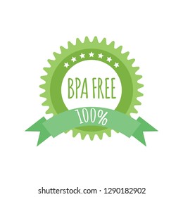 BPA free organic products stickers, Eco friendly template concept.