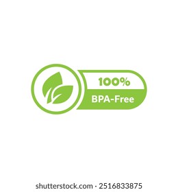 BPA free round symbol. BPA free label, sticker, stamp, logo or emblem. Organic