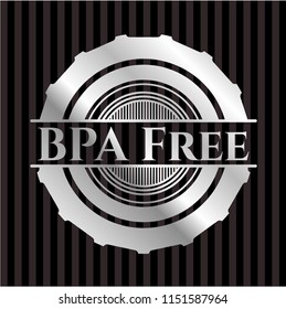 BPA Free silvery emblem or badge