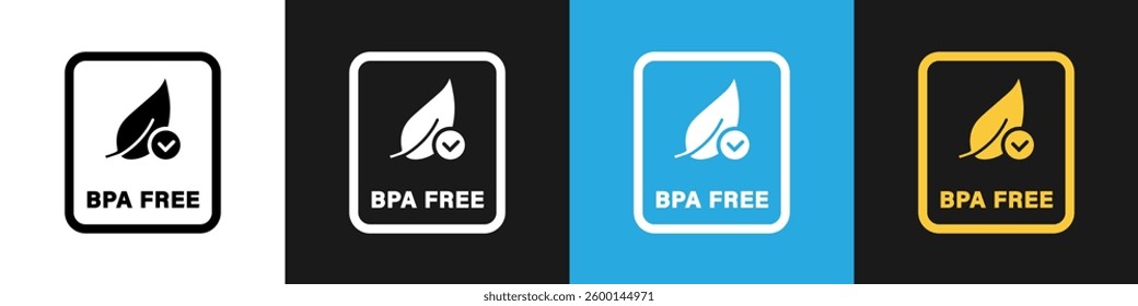 BPA Free. Sticker for product packaging isolated on backgrounds. Vector label.