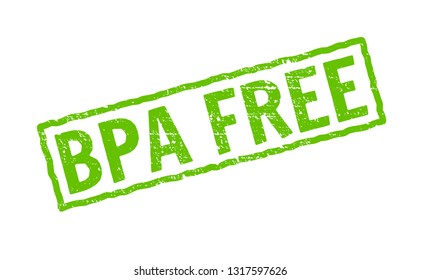 BPA free vector icon. Plastic free logo stamp toxic chemical bpa element eco safe icon.