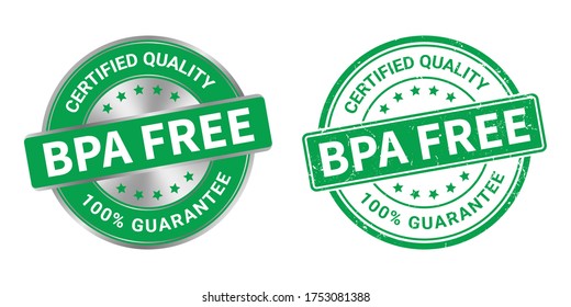 BPA free vector label and stamp