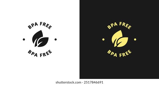 BPA Free. Vector logo template. No additives. BPA free food stamp or sticker