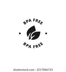 BPA Free. Vector logo template. No additives. BPA free food stamp or sticker