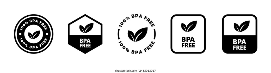 BPA free - vector signs for water bottle label.