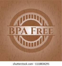 BPA Free wood emblem. Retro
