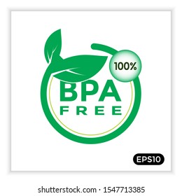 BPA-free icon BISPHENOL-A, can be used for labels or symbols on plastic bottles