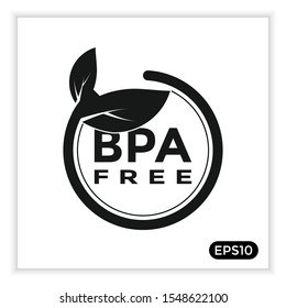 BPA-free icon (BISPHENOL-A), can be used for labels or symbols on plastic bottles