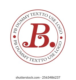 BPB brand vector monogram icon stamp with dummy text