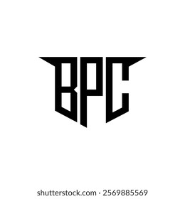 BPC letter logo design with white background in illustrator, vector logo modern alphabet font overlap style, calligraphy designs for logo, Poster, Invitation, etc.