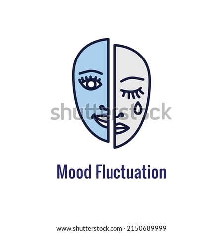 BPD - Borderline Personality Disorder icon showing mental illness concept