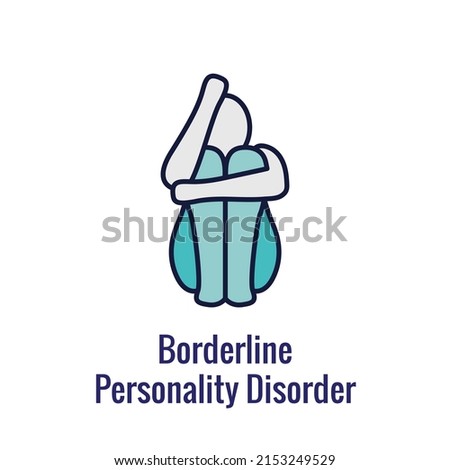 BPD - Borderline Personality Disorder icon showing mental illness concept