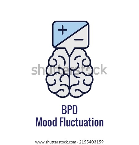 BPD - Borderline Personality Disorder icon showing mental illness concept